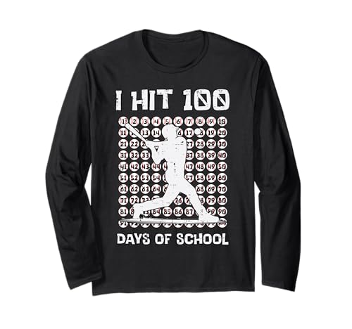 I Hit 100 Days Of School Baseball Player 100th Day �{�[�C�Y �L�b�Y ����T�V���c