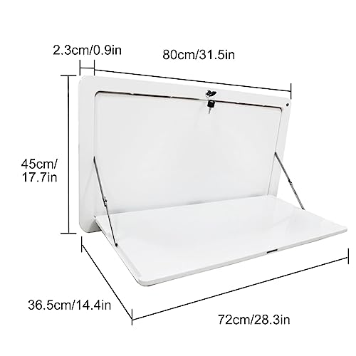 Table pliante pour camping-car suspendue extérieure 80x45cm avec LED