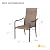 VICLLAX Stackable Patio Chair Set of 4, Lawn Chairs with High Back, Outdoor Dining Chairs for Outside, Poolside and Garden, Brown