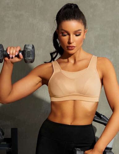 Image of Wingslove High Impact Sports Bras for Women Plus Size Non Padded Wirefree Workout Bra Bounce Control