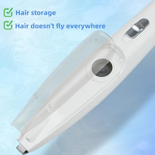 Image of Dog Paw Trimmer for Grooming - Quiet, Rechargeable Pet Paw Trimmer for Dogs and Cats with Light, Hair Suction, Dual-Speed Ceramic Blades - Safe & Precise Cat for Small Areas