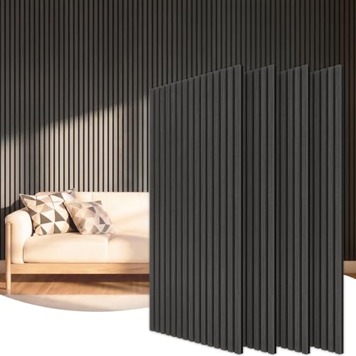 TONOR Set di 4 Pannelli Fonoassorbenti Legno Impiallacciato, 120 x