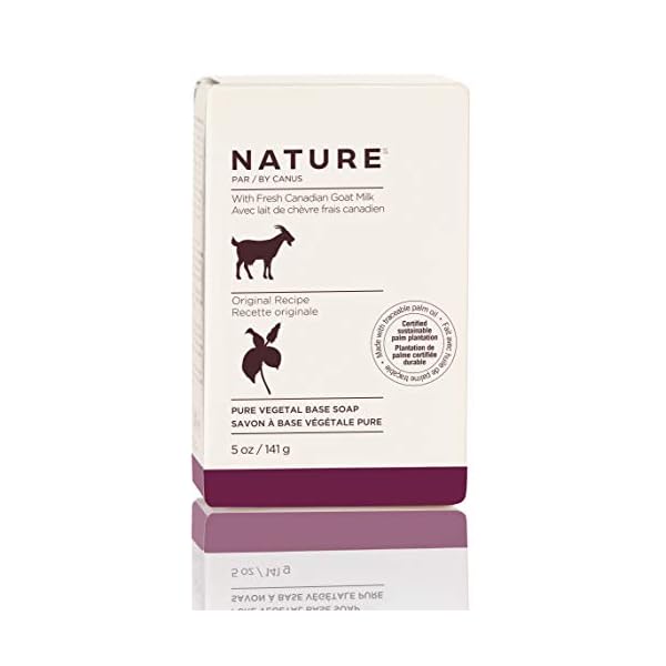 Nature by Canus Bar Soap, With Fresh Canadian Goat Milk, Vitamin A, B3, Potassium, Zinc, and Selenium White Goat's Milk…
