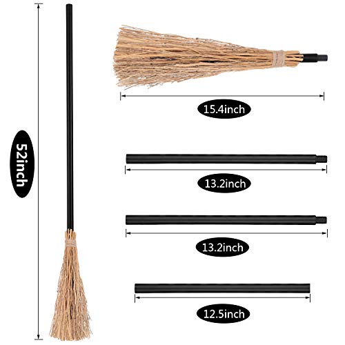 Mudder Witch Broom Costume Accessories Wizard Broomstick Cosplay Broom