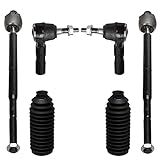 Detroit Axle - RWD Front Inner & Outer Tie Rod Ends w/Steering Rack Boots Replacement for 300 Dodge...