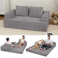 MeMoreCool Convertible Small Sofa Bed, Folding Floor Boneless Couch