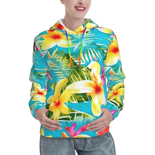 Sweat à capuche imprimé hawaïen pour femme : cadeau d'automne idéal
