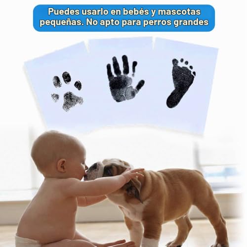 Miniatura 2 de Kit Huella Bebe,4 Tarjetas De Impresión Y 2 Plantillas,Kit De Huellas Bebé Pie Y Manos Almohadillas De Tinta,No Tóxicas,No Se Mancha,Kit Huella Del Mascota,Regalos Originales Para Bebes Recien Nacidos