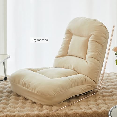 Chaise de jeu déhoussable et lavable avec assise de sol pliante jaune compacte - 2