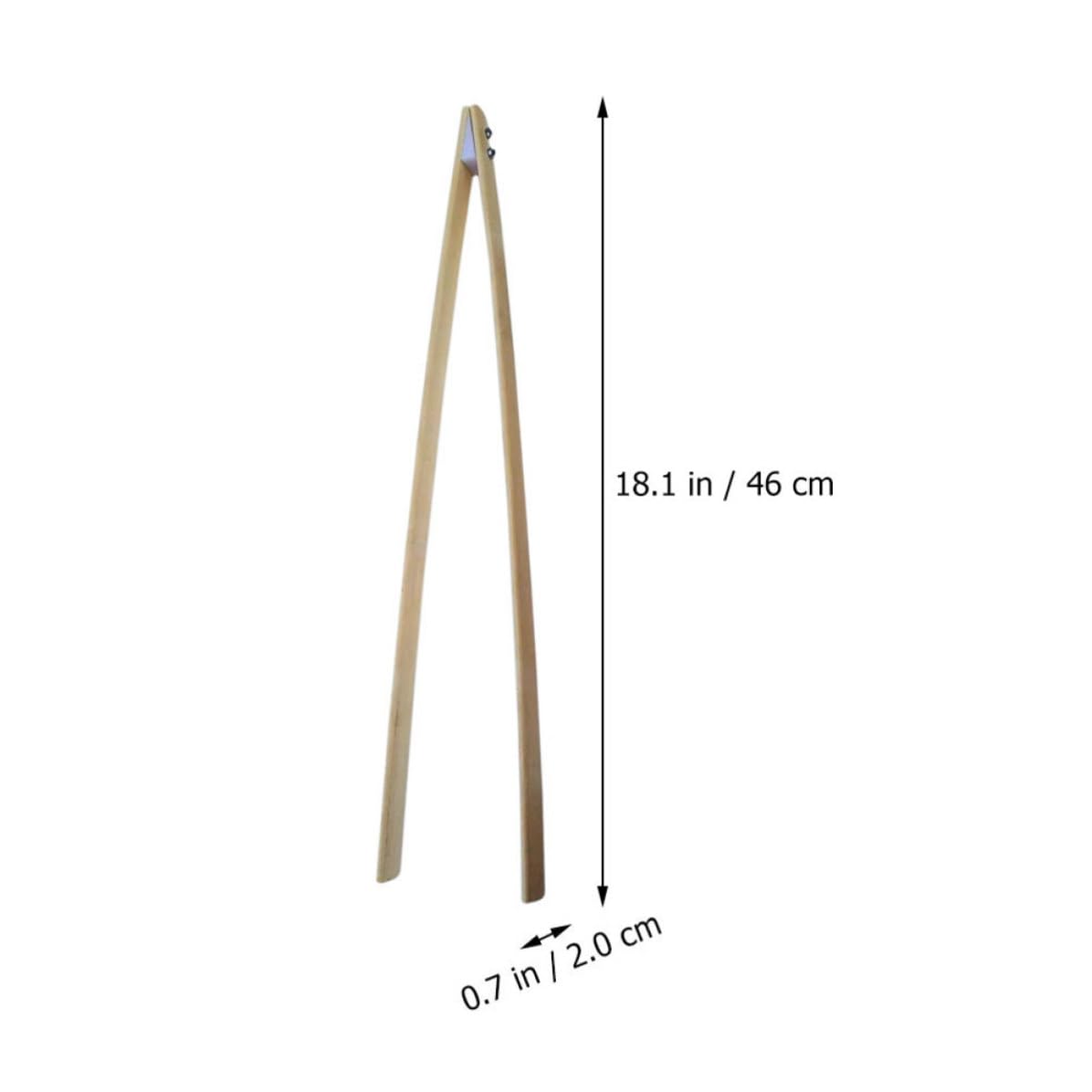 Lot de 4 Pinces Poubelle en Bambou Beige, Outil de Ramassage de Déchets, Augmente la Friction, pour Ranger en Hauteur et Collecter les Ordures