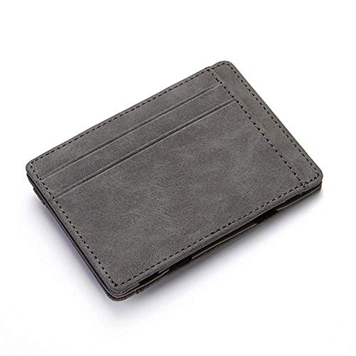 Fida&Moon ultra-thin minimalist men's magic wallet men's PU leather zipper coin purse bag plastic credit card bank card holder2