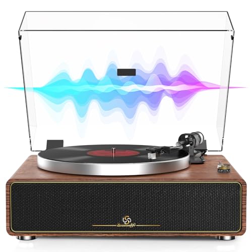 All-in-One Belt-Drive Turntable with Built-in Speakers