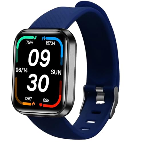 Image of Bouncefit D20 Y68 Fitness Band Smart Watch for Men, Women, Boys, Girls, Kids - Single Touch Interface, Water Resistant, Workout Modes, Quick Charge Sports Smartwatch - Blue (FFF)