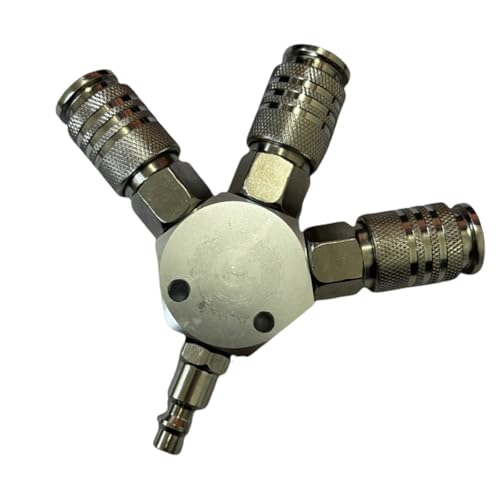 Air Compressor Manifold Fitting 3 Way Manifold Quick Connectors Multipurpose Industrial Type Air Plugs Replacement