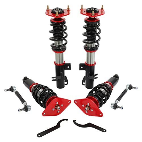 cciyu Coilover Damping Adjustable Lowering Kit Fit for Mini for Cooper 2002-2006 (R50/R53) Suspension Shock Absorbers Adjustable Coilovers