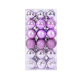 Cantidad y tamaño: cada paquete contiene 36 bolas de Navidad y el tamaño de cada bola de Navidad de plástico es de aprox. 4 cm. Estas bolas de Navidad con encaje dorado y lazo dorado son perfectas para un árbol de Navidad pequeño, mediano y grande, árbol de escritorio, corona y guirnalda. Y estos adornos de bolas de árbol de Navidad de diseño ligero no dañan las ramas del árbol de Navidad.