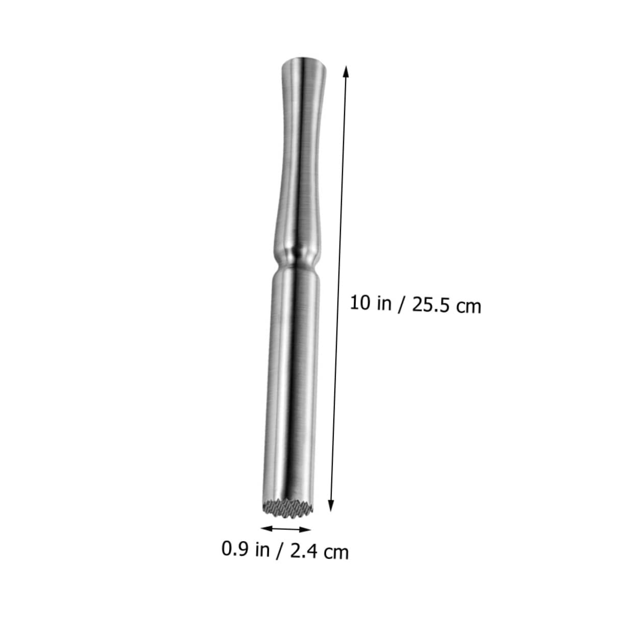 NAMOARLY Stainless Steel Masher Muddler Grinding Stick Lemon Crusher Drink Whisk Drink Stirrers Smasher Lemon Pressing Stick Mixer for Drinks Ice Crushed Bar Drink Blender Cocktail Silver