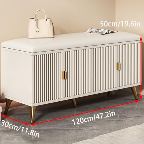 Banc à chaussures avec porte de 120 cm pour l'entrée et la chambre