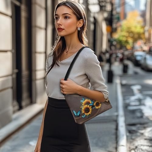 BLeather Underarm Bag for Women Shoulder Handbag with Zipper Fashion Travel Purse4