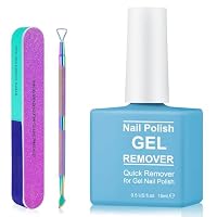 Remover Semipermanente Unghie, Veloce e Sicuro Rimuovi Smalto Semipermanente In 3-5 Minuti - Solvente Per Smalto Semipermanente Con Spingitore Di Cuticole e Raschietto Polacco