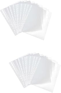 TEHAUX 200 Peças Folha Pasta De Arquivo A4 Pasta De Arquivo Transparente Mangas Pasta De Arquivo Transparente Pasta De Arquivo A4 Organizadores De Arquivo De Bolso Suporte De Envelope