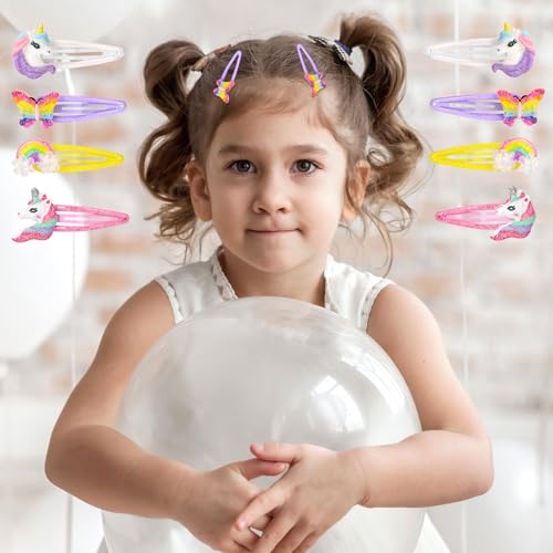 8 Piezas Pinzas de Mariposa Coloridas para Niñas, Clips Metálicos Arcoíris con Brillo, Accesorios de Pelo para Bebés, Niñas y Niños miniatura 4