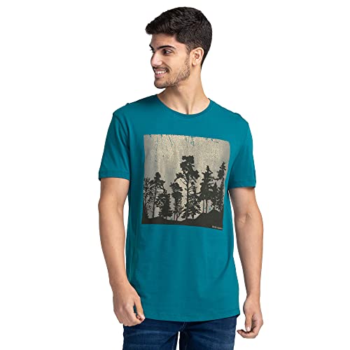 Image of Being Human Cactus Green Regular Fit Round Neck Men's T-Shirt Clothing
