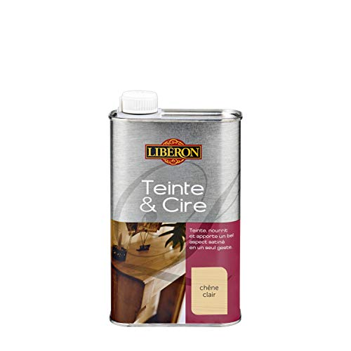 LIBERON Teinte et cire pour le bois, Chêne clair, 500mL