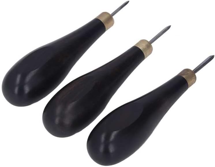 Sandalwood Stitching Awl Strong Penetration Leather Craft Sewing Awl for Sewing for DIY Leather