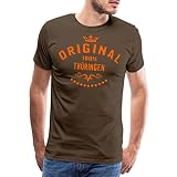 Spreadshirt Original Thüringen Rahmenlos® Männer Premium T-Shirt, XXL, Edelbraun
