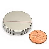2 Pieces of CMS Magnetics Grade N52 Powerful Neodymium Magnet Dia 1.26 x 1/16