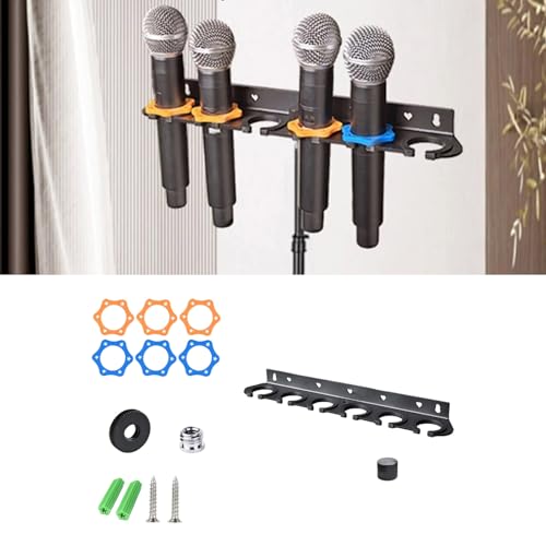 Support mural microphone résistant chocs fixation facile rangement studio