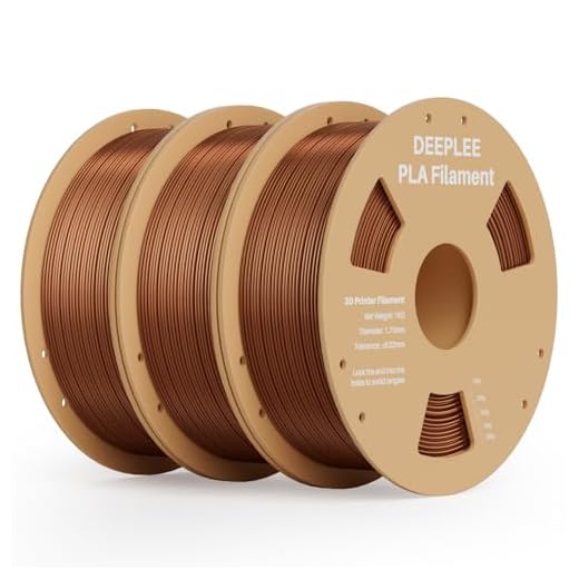 DEEPLEE Silk PLA 3D Printer Filament 1.75mm 3kg, Silk Copper PLA, Dimensional Accuracy +/-0.02mm, Smooth & Shiny Texture, Multi Color 3D Printing Filament