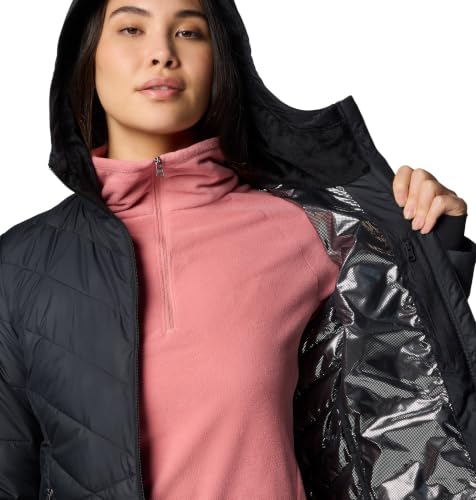 Image of Columbia Women's Omni-Heat Reflective Heavenly Hooded Hiking & Trekking Down Standard Length Jacket