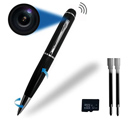 Professional Hd 1080p spy Camera Pen Portable Camera 32g Extra Long Standby Classroom Learning Office Meeting (Extra high Speed 32g Memory Card)