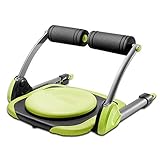 KIKIRon Bauchtrainer Faltbare Kern Trimmer einstellbare Spannung Bauchtrainer mit Rebound-System Workout Cardio Home Gym (Farbe : Grün, Größe : 51x56x12cm)