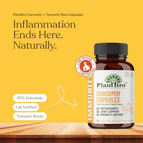 Image of Nano Curcumin Capsules 650mg | 95% Curcuminoids with Piperine & Black Pepper Extract | Joint Support, Immunity & Antioxidant | Lab-Tested, Veg | 60 Capsules