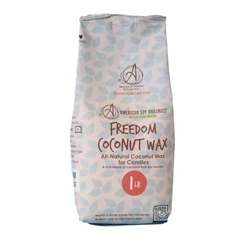 American Soy Organics Freedom Coconut Soy Wax Beads Candle Wax 1 lb