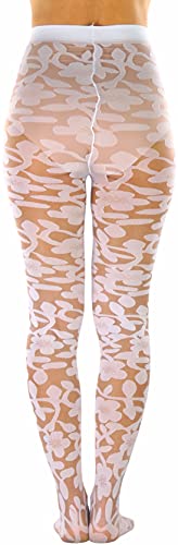 Image of ToBeInStyle Women's Sheer Floral Lace Full Length Leggings