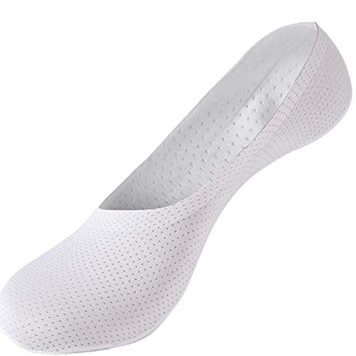 5 Pairs Breathable Ice Silk Socks - Mens No Show Low Cut Socks, Summer Casual No-Show Low Cut Liner Non Slip Soft Elastic Sports Socks (White) #TOP30