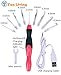 Fun Living Rechargeable Compact 9 in 1 LED Dimmable Lighted Crochet Hooks Complete Set with 9 Interchangeable Heads 2.5mm to 6.5mm Light up Bonus Zip Case and USB Charging Cable Color Options (Pink)