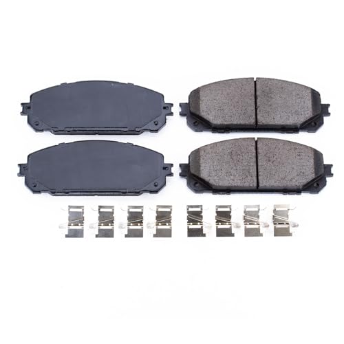 Image of PowerStop Front Brake Pads for Jeep Cherokee 2016-23 - Z17 Ceramic Brake Pads with Installation Hardware, 17-1843