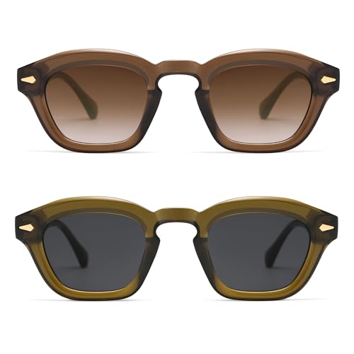 Small Retro Square Sunglasses for Women Mens Rectangle Sunnies AP3680