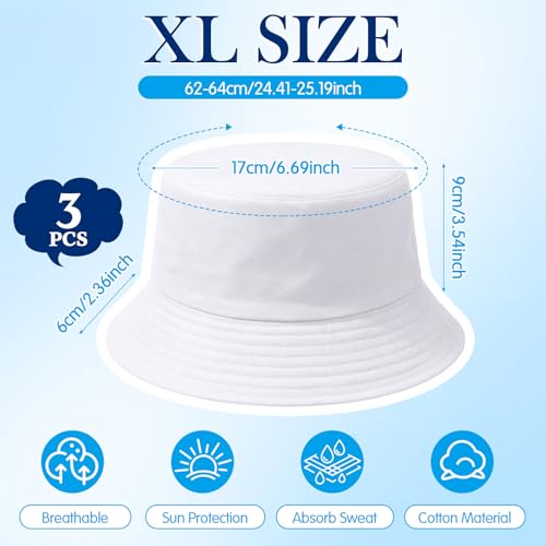 Image of 36 /24 /12 Pcs Bucket Hats for Men Women Bulk Cotton Fishing Cap UV Protection Beach Foldable Solid Color Sun Cap