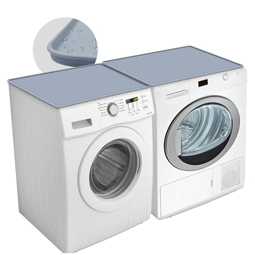Washer and Dryer Top Protector, 23.6“ x 19.7" Protective Silicone Rubber Mat for Washing Machine or Dryer, Washable Mat for Top of Washer or Dryer, Support Heat Washer or Dryer Mat for Laundry Room