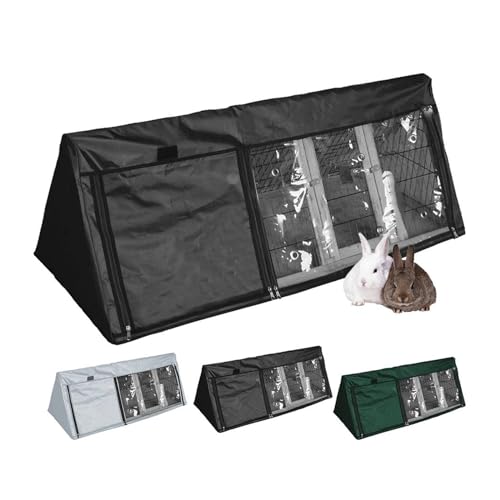 Couverture de clapier à lapin bâche de protection table de jardin étanche grise - 3