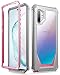 Galaxy Note 10 Plus Rugged Clear Case, Poetic Full-Body Bumper Cover, Support Wireless Charging, Without Built-in-Screen Protector, Guardian, Case for Samsung Galaxy Note 10+ Plus 5G, Pink