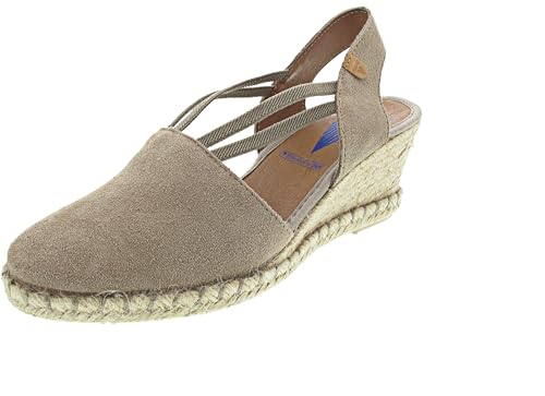 Verbenas Para Mujer. 0600880001 Sandalias De Serraje Maika Taupe (36), 3 A 5Cm, Ninguno, Casual - 5