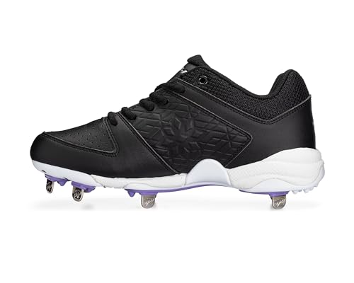 RIP-IT Women's Diamond Metal Softball Cleats - Softball Shoes for Women - Black - Size 9