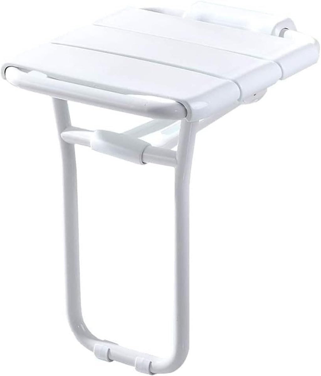 Asiento De Ducha Montado En La Pared Silla De Ducha Plegable Antideslizante Taburete De Baño con Pies De Apoyo Banqueta Ducha para Personas Mayores Minusvalidos Adultos
